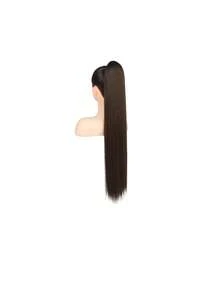 Ponytail Extension Human Hair Real Human Hair Clip In Wrap Around Long Straight Ponytail With Magic Paste Pony Hairpieces For Women - Multicolor - View 14
