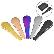 ENGOHN Home Metal Pipe Ornament, Smooth Surface, Suitable For Home Decoration, Metal Ashtray Display - With Storage Box, Black Smoke Pipe Set - màu đen - Xem 2