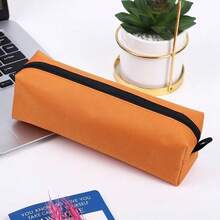 1 Pc Oxford Cloth Pencil Case – Minimalist Solid Color, Multi-Purpose Pen Pouch | Student Cartucheras Escolares