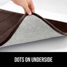 Memory Foam Bath Mat, Soft Absorbent US Designed Bathroom Rug, Gripping Dots Machine Washable Bathmat, Cushioned Floor Mats, Shower Sink Rugs Room Décor Accessories, 30x20 Brown - 多色1 - 查看 6
