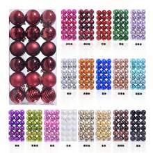 36pcs 3cm-4cm Christmas Ornament Balls - Assorted Shapes, Christmas Tree Decorations Set; Note: This Is A Handicraft Product, There May Be Minor Stains, Dust, Printing Marks And Glue Overflow. Small Scratches Are Normal And Do Not Affect The Appearance And Usability. - Multicolor - View 2
