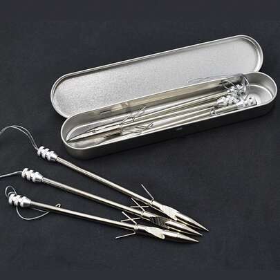 Bộ 3/6/9 lưỡi câu cá, kèm hộp đựng để cất giữ và mang theo thuận tiện. Đầu thép không gỉ, thích hợp cho câu cá bằng , dụng cụ câu cá nước sâu