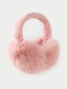1pc Women's High-Quality Faux Fur Earmuffs, Foldable, Warm, Fashionable & Versatile, Fall / Winter - Nude - View 6