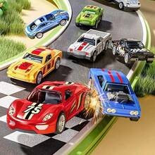 Bộ đồ chơi đường sắt thành phố cho bé trai 3-5 tuổi, đồ chơi xe tải khủng long biến hình, bộ nhà để xe hoàn chỉnh, quà sinh nhật mùa đông cho trẻ em, đồ chơi vận chuyển khủng long biến hình, bao gồm 6 xe mini hợp kim (màu sắc và kiểu dáng ngẫu nhiên) có thể biến hình, gấp gọn và phóng đi. - Nhiều màu - Xem 9