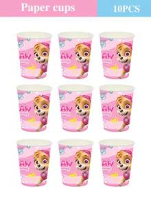 Juego de 50 piezas / 20 piezas / 10 piezas de vajilla y decoraciones con temática de PAW Patrol, que incluye vasos de papel, servilletas de papel y platos de papel. Se utilizan para la decoración y el realce de la atmósfera de la fiesta. Adecuado para reuniones familiares, fiestas al aire libre, fiestas de cumpleaños, actividades de ocio nocturno, picnics y fiestas de camping, ceremonias de graduación, celebraciones de bodas y también se pueden usar para decoraciones de vuelta al colegio.