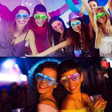 [LED Neon Party Supplies] 120pcs LED Neon Party Supplies - Light-Up Glasses, Wristbands, Fiber Optic Sticks And Stick Bracelets For New Year, Weddings, Concerts And Birthday