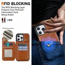 钱包纯色双扣 RFID 屏蔽带卡槽相框支持功能磁力翻盖 PU 人造皮革外壳兼容 17 Air 16e 15 Pro Max 14 Plus 13 12 11XS XR SE3/2022 SE2/2020 8 7 适用于三星 Galaxy S25 Ultra S24 FE S23 Plus S22 S21 S20 FE A12 A13 A14 A15 A16 A17 A26 A35 A36 A51 A52 A53 A54 A55 A56 保护套商务防震保护卡包 - 棕色 - 查看 6