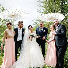 Sombrilla de bambú blanca para decoración de bodas, 1 pieza de tela de sombrilla de bambú estilo chino H G Q - Blanco - Ver 6