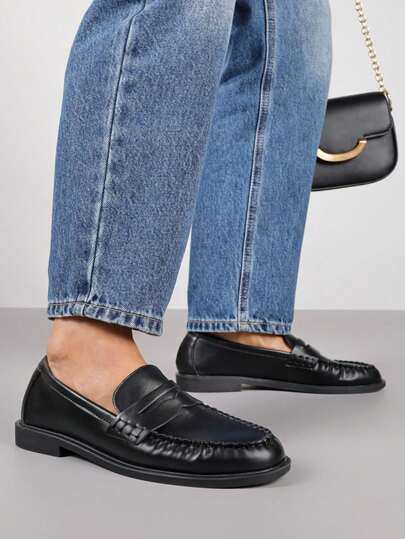 Zapatos de piel plisados con suela de piel