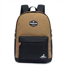 Backpack Hang Loose Unisex Casual School Durable Lightweight Modern - Rust Brown - View 12