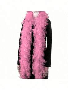 1pc Man-Made Colorful Feather Boas 6.6ft Feather Boa For Women For Dancing Wedding Party Christmas,Stage Decoration Holiday Party Headwear Accessories Clothing Accessories, ,Scarf Decoration, Suitable For Birthday Party, Christmas, Horse Racing, Tea Party, New Year's Eve, Concert And Home Decor, Dance Wedding, Stage Performance, Carnival Costume And Accessories, Party Supplies,Ideal Choice For Gifts