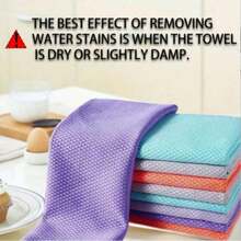 3pcs Professional Water Stain Removal Cloths - Streak-Free Glass Cleaning Towels For Kitchen, Bathroom, Car Mirrors - Quick & Easy Watermark Removal, Polyester Blend, Contemporary Design, Glass Cleaning Towels, Bathroom Cleaning, Modern Cleaning Tool, Cleaning Cloth