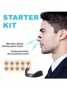 60pcs/Set Magnetic Nose Strips, 4pcs Nose Clips And 1pc Magnetic Nose Expander, External Strips, Inhalable Strips, Magnetic Strips And Nose Expander Set, Unisex, Suitable For Sports, Home, Travel And Business Trips. An Ideal Gift For Family, Friends And Loved Ones. - 彩色 - 查看 4