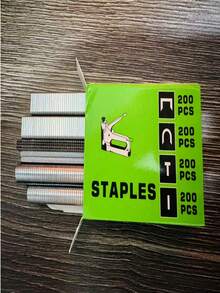 1Pc Multi-Functional 4-In-1 Heavy Duty Staple Gun, Manual Handheld Nailer, Iron Construction, No Batteries Required, Suitable For DIY Home Decor, Camping, And Industrial Use, Compatible With T-Type, U-Type, I-Type, And П-Type Staples. - Multicolor - View 13