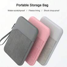 Husă pentru tabletă 1 buc - Nylon durabil, cu fermoar, pentru iPad-uri de 8-13,3 inci, ușoară și elegantă, roz/gri/gri spațial, cu compartimente multiple, husă de transport pentru tabletă