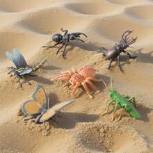 12PCS Simulation Mini Insect Animal Model Toy Set, Butterflies, Dragonflies, Ants, Locusts, Bees, Cicadas, Flies, Cockroaches, Children's Cognitive Education Toys, Halloween, Christmas, Easter Gift Ornaments ﻿