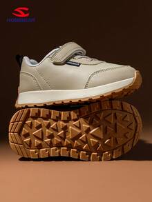 HOBIBEAR 1 Pair Children's Casual Shoes, Leather Upper Waterproof, Loose Fit For Boys & Girls, Comfortable Outdoor Walking Shoes, Minimalist Style, Suitable For All Seasons, Toddler Shoes, Waterproof Leather, Autumn/Winter