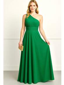 Bridesmaid Dress Party Guests Reception Graduation Without Shine Limp Mule In Fluity - 綠旗 - 查看 1