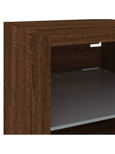 VidaXL TV Wand Unit LED Lighting 30x28.5x30 Cm Bruin Oak view 11