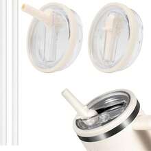 2 Pcs Fit  Lid Replacement 40 Oz, For  Lid No Spill, 40 Oz Tumbler Lid Replacement, Leak Proof, Spill Proof Cover, Leak Resistant - 白色 - 查看 7