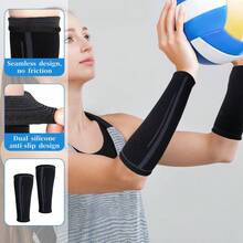 1 Pair Volleyball Arm Sleeves, Compression Arm Sleeves For Passing, Hitting, Forearm Protection, Unisex Adult, - 1 - View 2
