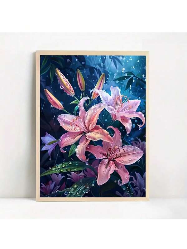 Zestaw do malowania diamentami 5D z pełnymi, okrągłymi diamentami i kwiatowymi wzorami, mozaikowe dekoracje, sztuka ścienna, dekoracja domu, prezenty