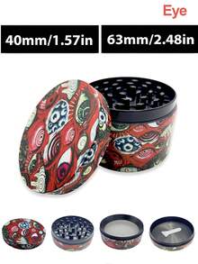 1pc Grinder, Creative Pattern 2. 5 Inch 4-Layer Zinc Alloy Grinder, Metal Grinder, Spice Grinder, Grinding Machine, Herb Grinder, Spice Crusher, Grinder ,Kitchen Supplies, Christmas Gifts, Halloween Gifts, Halloween Decoration Kitchen Supplies, Christmas Gifts, Halloween Gifts, Halloween Decoration - Multicolor - View 5