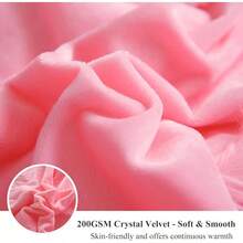 Plush Shaggy Duvet Cover Set, Ultra Soft Fluffy Bedding Sets 3 Pieces (1 Fuzzy Comforter Cover + 2 Pillow Cases), Zipper Close (, Pink), Luxury Bedding - 粉色 - 查看 5