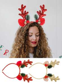 Christmas Reindeer Antler Headband With Cute Animal Elements - Festive Holiday Hair Accessory, Plastic, Non-Feather, Fashion Dress-Up Hair Band, Ideal For Gifts - Single Pack, Adorable Glitter Antler & Bow Headband For Girls - Perfect Christmas Gift From Grandma To Granddaughter, Mom To Daughter, Fall, Hair Accessories Women, Hair Tools, Hair Stuff, Stuff, Beauty Accessories, Gifts, Travel, Gifts For Women, Hair Stuff, Stocking Stuffers