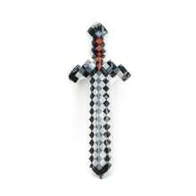 1pc PVC Inflatable Pixel Mosaic Checkered Sword Toy Prop