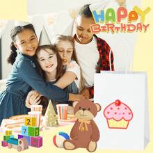 20个白色牛皮纸袋，带提手 - 100% 外卖袋，适用于商业、零售、杂货、精品店用品、包裹、包装和家庭厨房 - 耐用 - 白色 - 查看 3