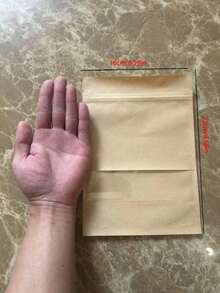 5/10/50个装，带开窗自立牛皮纸袋，适用于礼品包装和小型企业用品 - 彩色 - 查看 18