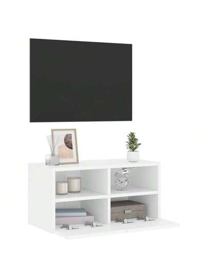 VidaXL TV Wand Unit 60x30x30 Cm, Finished Wood, Wit view 6