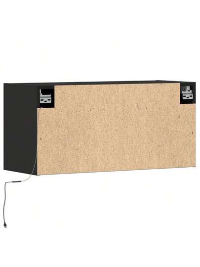 VidaXL TV Wand Unit LED Lighting 80x31x35 Cm Zwart view 8