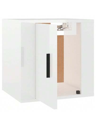 VidaXL TV Wand Unit 40x34.5x40 Cm High Gloss Wit view 8