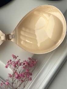 一次性隐形聚拢掌杯乳头粘性胸罩（配长肩带加厚3cm）女士内衣配件 杏色