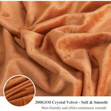 Plush Shaggy Duvet Cover Set, Ultra Soft Fluffy Bedding Sets 3 Pieces (1 Fuzzy Comforter Cover + 2 Pillow Cases), Zipper Close (, Pink), Luxury Bedding - Burnt Orange - 查看 5