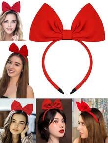 New A Great Headband For Young Girls Featuring A Solid Bow, Designed As A Headband. These Handmade Hair Accessories Are Suitable For Both Thick And Thin Hair. Cute And Sweet Fabric Bow Headband For Women - Solid Color Princess Angel Costume Headband For Christmas, Cosplay, Parties - Single Piece, Bow Detail, No Feathers,Fall,Hair,Hair Accessories,Hair Accessories For Women,Travel,Hair Accessory,Hair Accessories Women,Hair Tools,Hair Stuff,Stuff,Beauty Accessories,Gifts,Travel,Gifts For Women,Hair Stuff,Stocking Stuffers