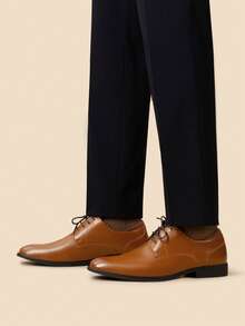 Mens Dress Shoes Oxfords Shoes For Men Business Derby Formal Wedding Office Work Brown Shoes - màu nâu - Xem 4