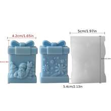 قالب سيليكون لصنع شمعة في صندوق هدايا عيد الميلاد - مرن وقابل لإعادة الاستخدام مع سهولة الفك، لديكور عيد الميلاد، صب الراتنج، صناعة الصابون والأعمال اليدوية الإيبوكسي، هدية عيد الميلاد المثالية للهواة الحرفيين - قالب سيليكون - أبيض - مشاهدة 10