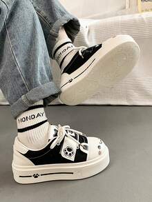 35-40 Tier Schleife Cartoon süße Feen Stoff Schleife Verschluss Dicksohlen Sneaker, geeignet für Zuhause, Schule, Party, Outdoor, alle Jahreszeiten