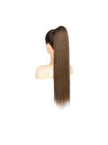 Ponytail Extension Human Hair Real Human Hair Clip In Wrap Around Long Straight Ponytail With Magic Paste Pony Hairpieces For Women - Multicolor - View 38