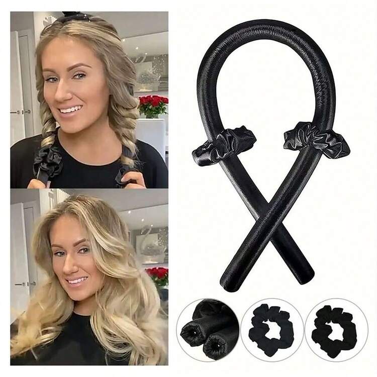 3 pièces Set (Fer à friser + 2 Chouchous) Fer à friser pour dormir Chouchous perle éponge Grande vague friseur, Outil de frisage sans chaleur, Excellent cadeau de Noël pour les femmes, Convient pour un usage quotidien, Décoration de chambre, salon, salle de bain, Noël, Halloween, Nouvel An, Saint-Valentin (Options multicolores), Bigoudis pour cheveux bouclés, Friseur, Boucles sans chaleur, Boucles sans chaleur, Bigoudis, Rouleaux, Boucles de cheveux, Rouleaux pour cheveux, Outils pour cheveux bouclés, Rouleaux à cheveux, Rouleau à cheveux, Diffuseur de boucles, Barbier, Accessoires de barbier, Salon de coiffure, Équipement de coiffure - 9- Poudre de fée (fer à friser + 2 anneaux à cheveux) - Voir 11