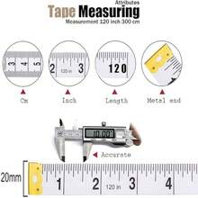 优质双刻度英寸和厘米缝纫卷尺，柔软灵活的身体测量裁缝尺，适用于减肥、医疗保健、缝纫和工艺品，背面标有 150 厘米刻度，返校、学校用品