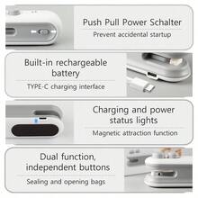 1pc Food Packaging Bag Sealer, Built-In Magnetic USB Rechargeable Battery, Portable Mini Sealer, Suitable For Picnics And Travel, Manual Press Plastic Sealer, Magical Sealing Tool For Chip Bags, Cookies Bags, Snack Bags Etc., Resealable, Comes With Charging Cable, 16W Power, Great For Home And Travel Use. - Multicolor - View 6