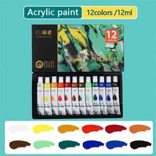 36色丙烯颜料套装，每瓶0.41液体盎司（12毫升），不褪色，色彩鲜艳，适合儿童、成人、艺术家，可用于画布、工艺品、木材绘画 - 是艺术家、学生、工艺品制作、DIY墙面和服装绘画的理想之选！