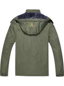 Keevoom Men's Waterproof Ski Jacket Winter Warm Snow Coat Windproof Mountain Raincoat Snowboarding Hooded Jackets For Mens - 軍綠色 - 查看 3