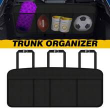 1pc Car Rear Seat Back Organizer ,Auto Trunk Net Mesh Cargo Storage Bag ,Pocket Cover Stowing Tidying, Interior Camping AccessoriesStorage Bag Beach Bag Beach Essentials Beach Towel Organizer Beach Accessories Beach Stuff Holiday Bag Holiday Essentials For Summer For Vacation