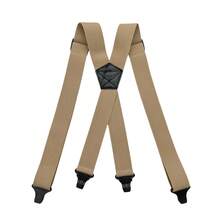 3.8cm Men's Suspender Clips Plain Elastic Suspenders Business Dress Pants Shirt Butterfly Clips Shoulder Straps Suspender Gift For Boyfriend - Màu xanh nước biển - Xem 5