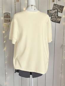 JOYY Women's Funny T-Shirts Inappropriate Adult Humor T-Shirts Sarcastic Offensive Loose T-Shirts Retro - Apricot - View 2